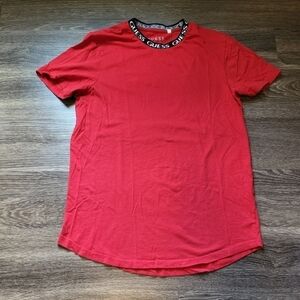 Guess Los Angeles Mens Curved Hem Tee Shirt Medium